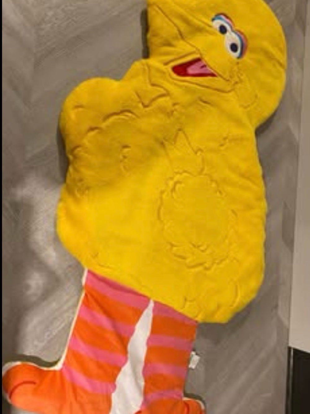 Sesame Street Plush Slip on Blanket in Yellow with Orange and Pink Accents